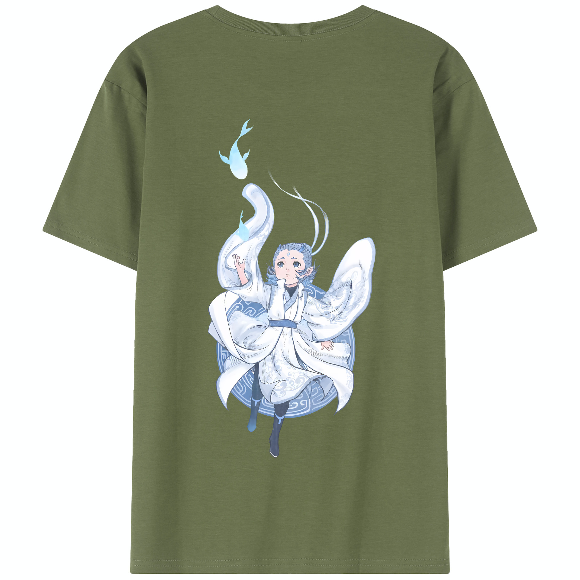 （画像用） Ne Zha 2 ナタ 魔童の大暴れ 綿100％半袖Tシャツ（背面プリント）